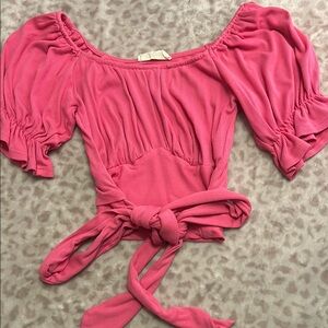 Pink Off-Shoulder Women's Top